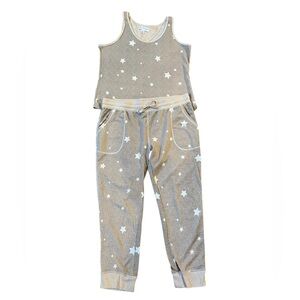 Karen Neuburger Taupe Pajama Set Cozy Star Pattern size XXL